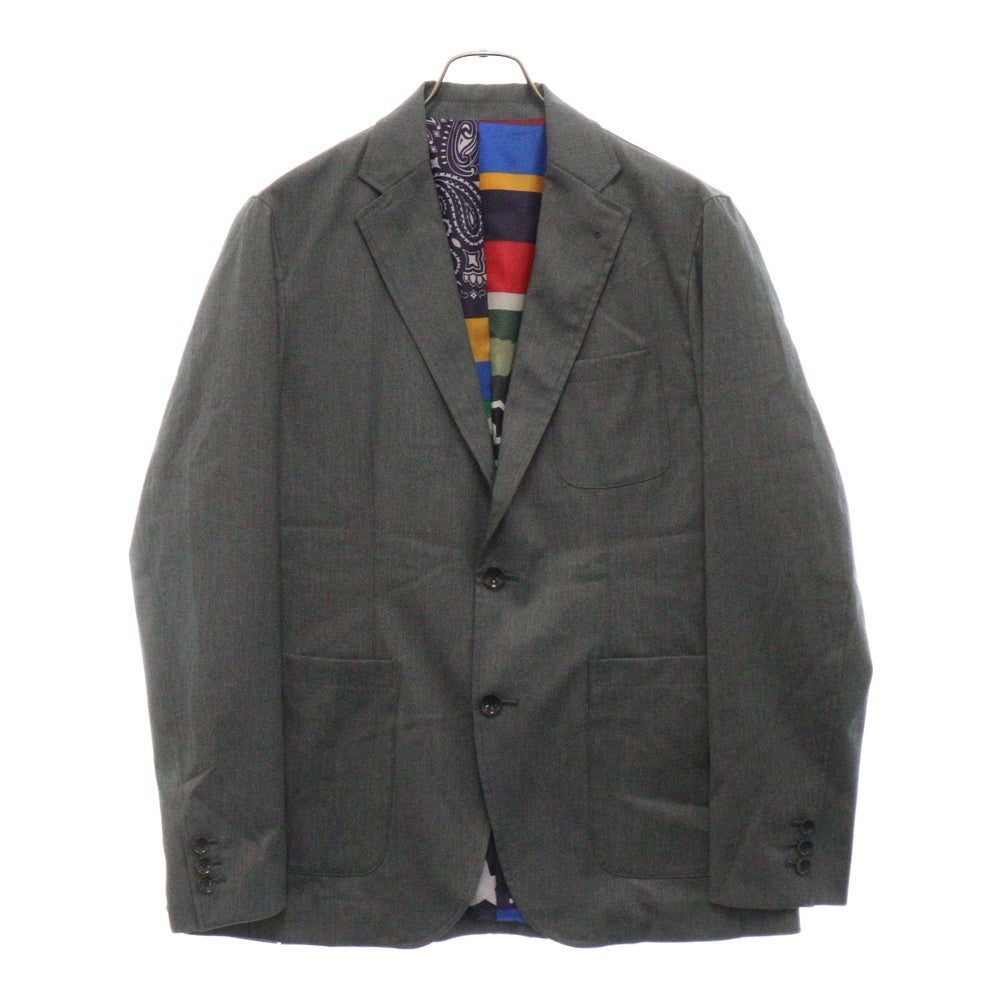 SOPHNET.(ソフネット) 裏総柄2Bシングルテーラードジャケット グレー SOPH-160013