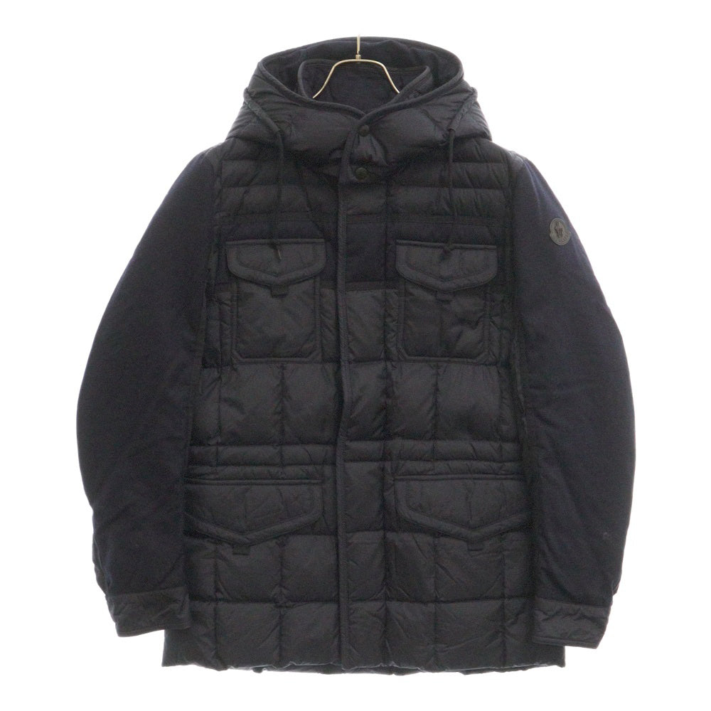 MONCLER(モンクレール) 16AW JACOB ジェイコブ ナイロン切り替え フーデッド ダウンジャケット ネイビー B20914139585