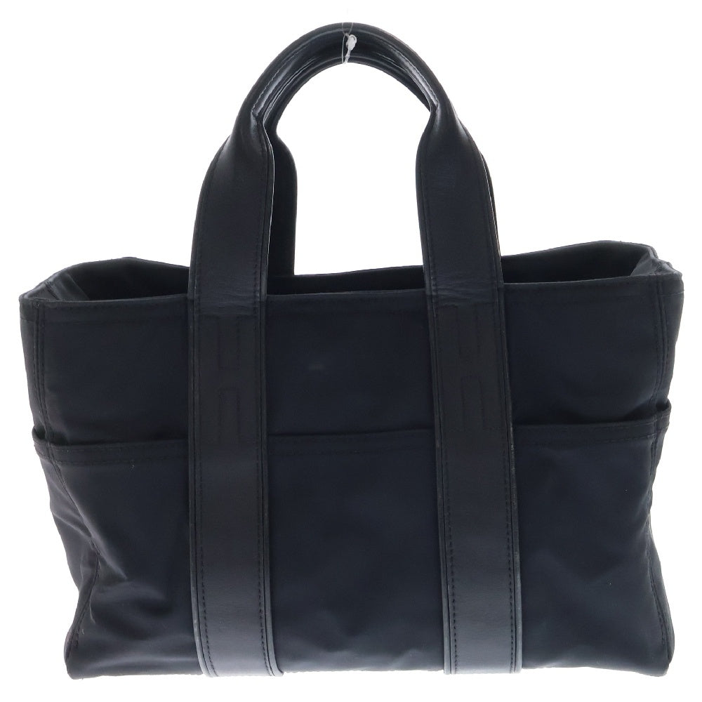 HERMES(エルメス) アカプルコ PM レザー ナイロン ハンドバッグ ブラック