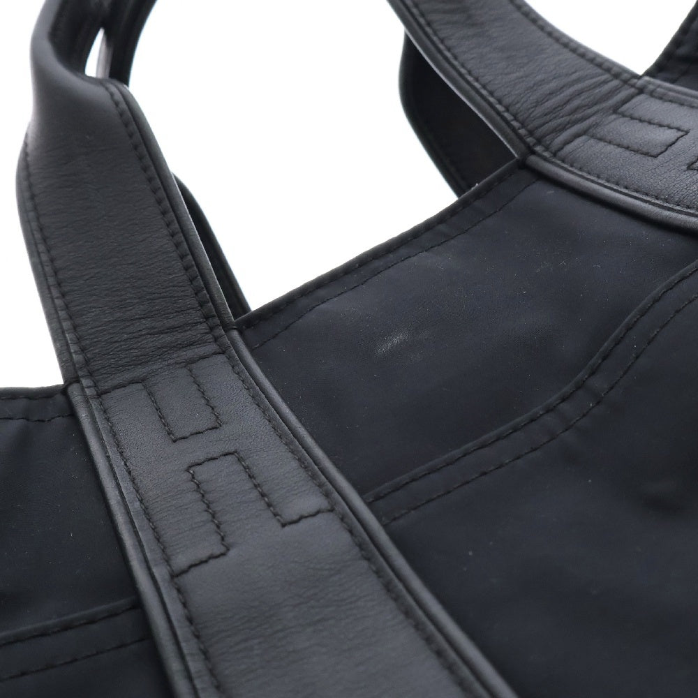 HERMES(エルメス) アカプルコ PM レザー ナイロン ハンドバッグ ブラック