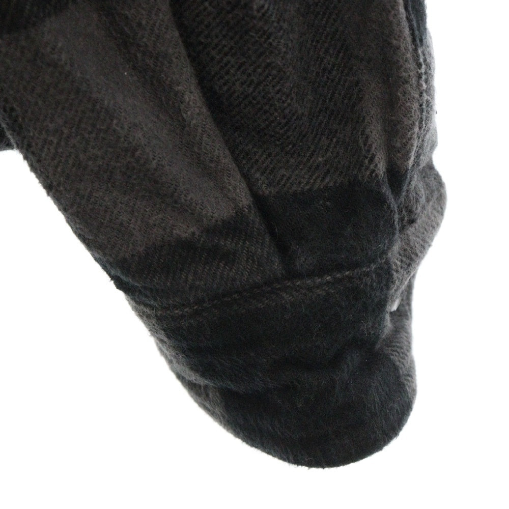 BEDWIN & THE HEARTBREAKERS(ベドウィンアンドザハートブレーカーズ) BUFFALO CHECK FLANNEL SHIRT バッファローチェック 裏ボア フランネル長袖シャツ ブラック/グレー レディース