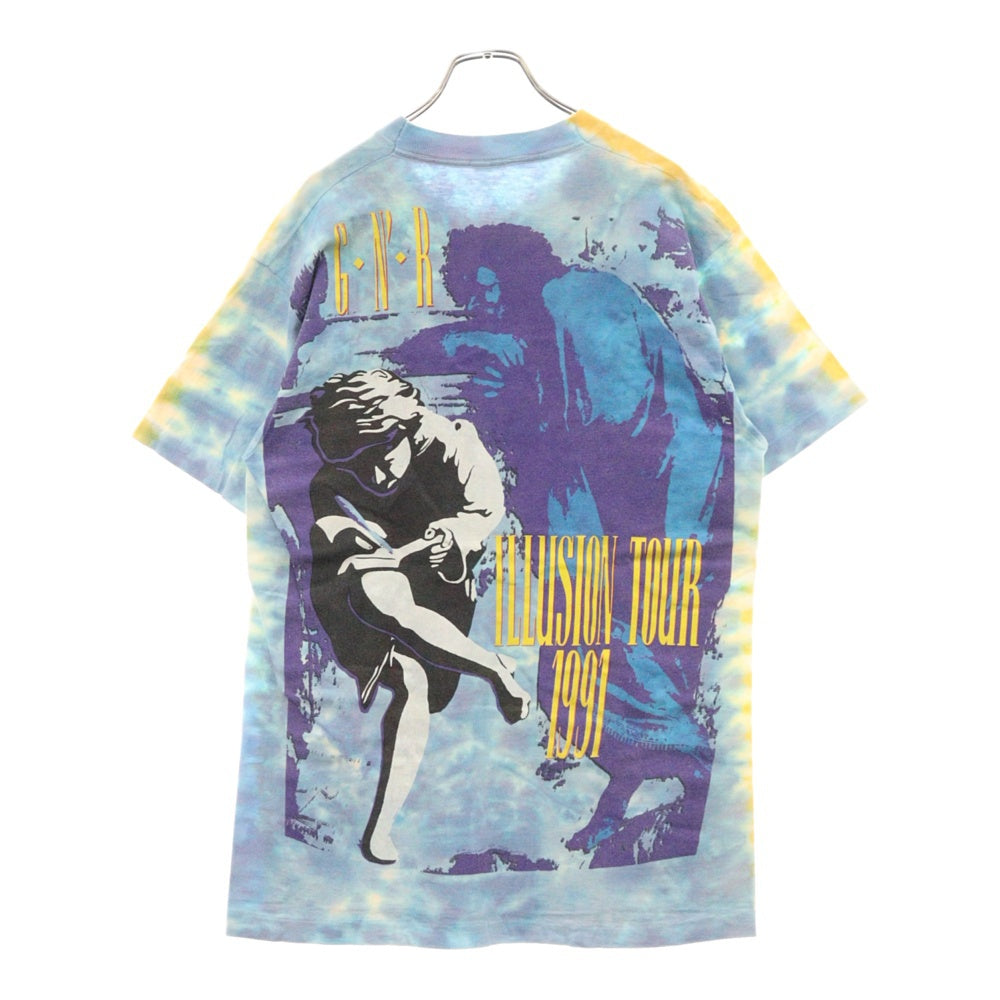 VINTAGE(ヴィンテージ) 90S ガンズアンドローゼズ ユーズ ユア イリュージョン タイダイ プリントTシャツ 半袖カットソー マルチカラー