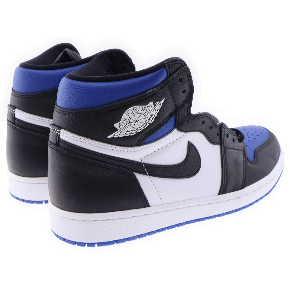 NIKE(ナイキ) AIR JORDAN1 RETRO HIGH OG ROYAL TOE エアジョーダン1 ロイヤルトゥ ハイカットスニーカー ホワイト/ブラック/ブルー US9/27cm 555088-041