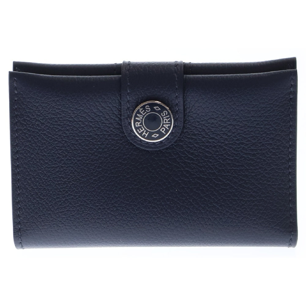 HERMES(エルメス) RMS CARD HOLDER レザー カードホルダー ケース ネイビー Z刻印