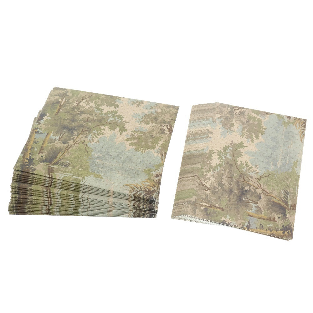 GUCCI(グッチ) LETTER SET レターセット 風景画 ハガキ 封筒 カーキ