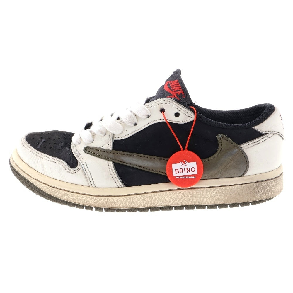 NIKE(ナイキ) ×TRAVIS SCOTT WMNS AIR JORDAN 1 トラヴィススコット ウィメンズ エアジョーダン1 ローカットスニーカー US6.5/23.5cm DZ4137-106