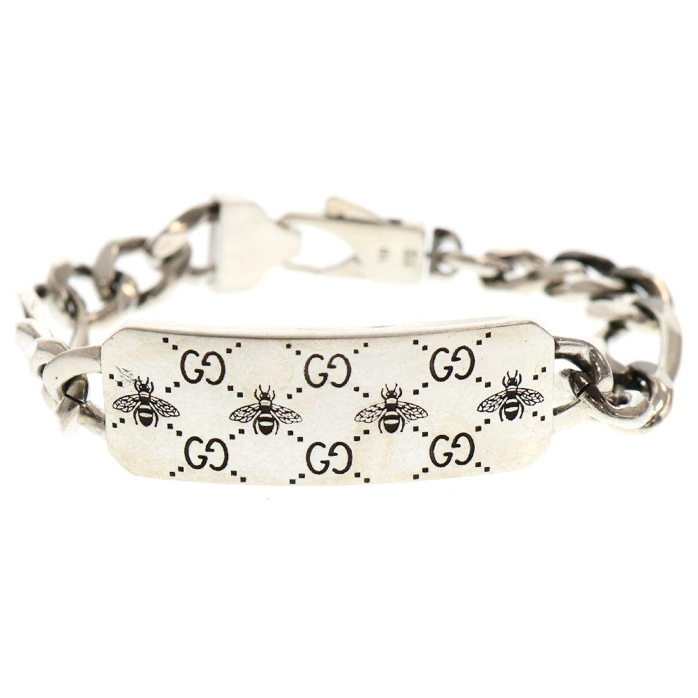 GUCCI(グッチ) GG and Bee Engraved ID Bracelet ビー エングレービング チェーン ブレスレット シルバー 728264