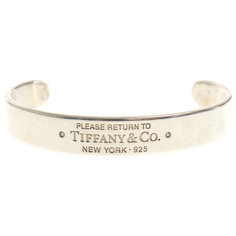 TIFFANY & Co.(ティファニー) リターントゥ ダイヤモンド ナロー カフ バングル ブレスレット シルバー