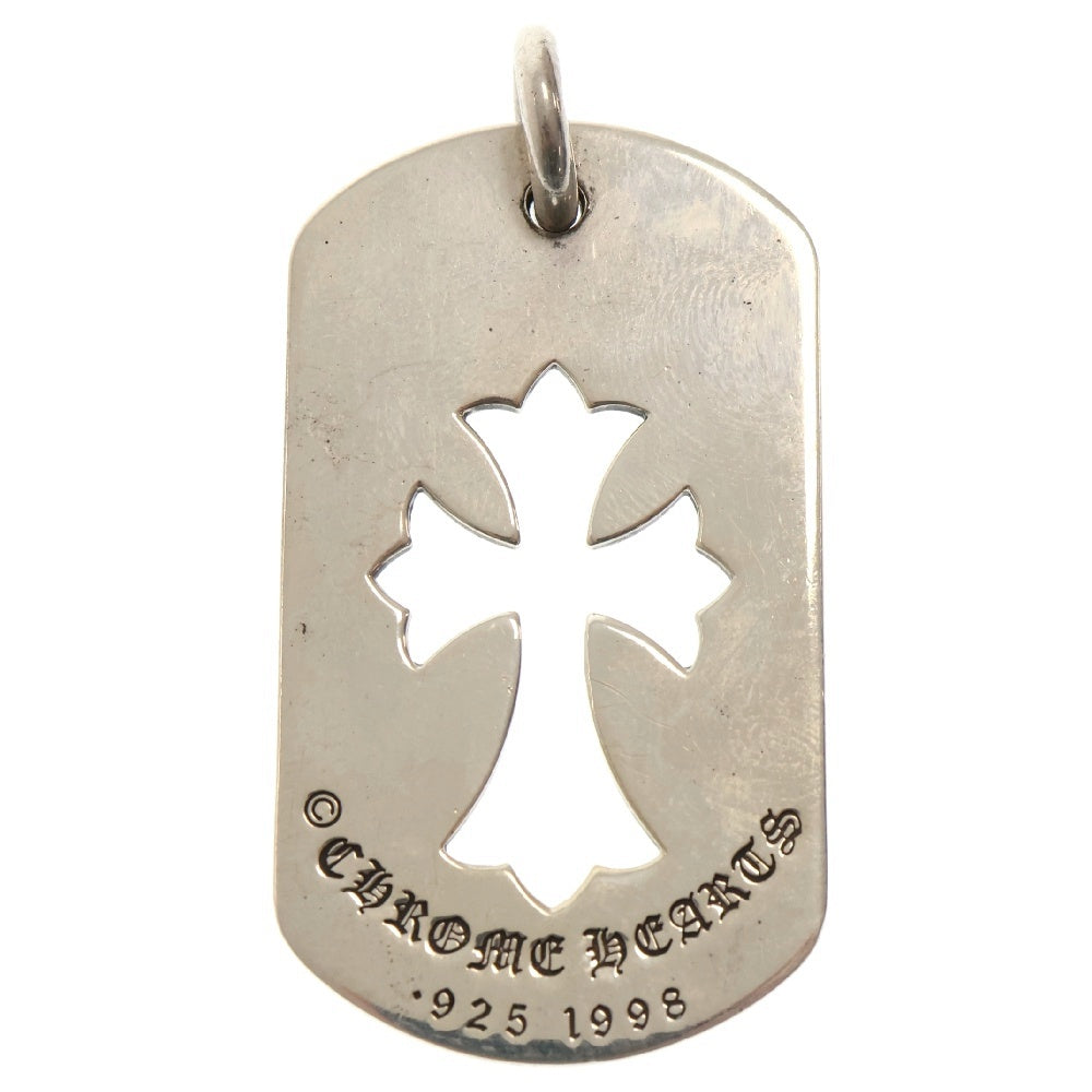 CHROME HEARTS(クロムハーツ) D TAG LRG CO CRS カットアウトクロスドッグタグ ラージ ペンダントトップ シルバー