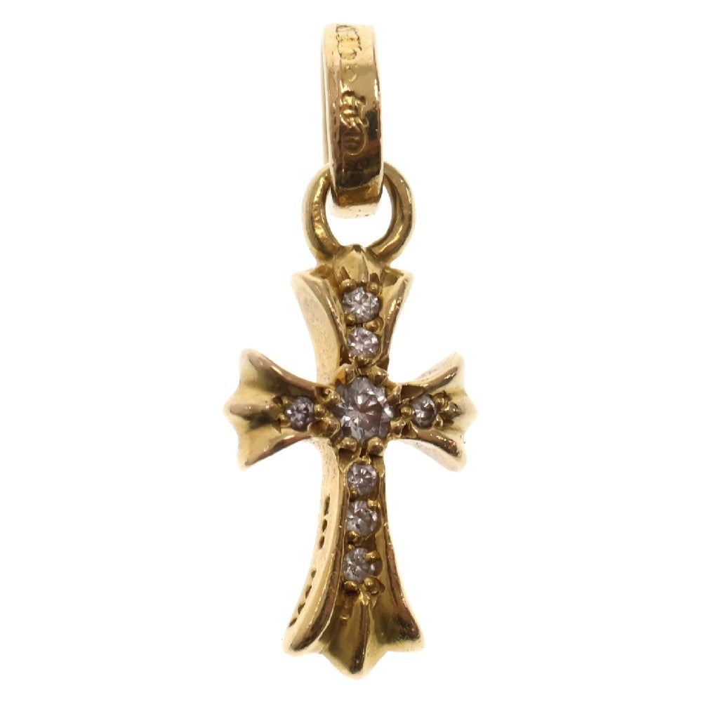 CHROME HEARTS(クロムハーツ) 22K CRS BBYFAT P DMND ベイビーファット PAVEダイヤ チャーム ネックレストップ ゴールド