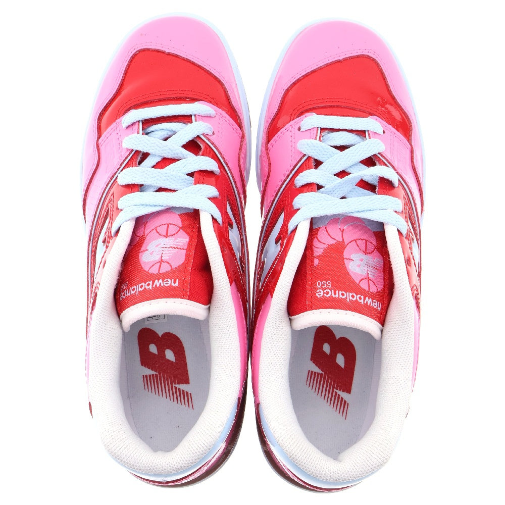 New Balance(ニューバランス) BB550YKC PATENT パテント エナメル ローカットスニーカー ピンク/レッド US6/24.0cm
