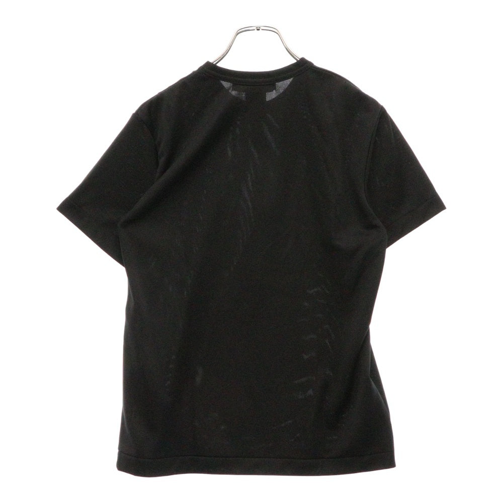 BLACK COMME des GARCONS(ブラックコムデギャルソン) ×NIKE LOGO T-SHIRT ナイキ ロゴプリント クルーネック ポリエステル 半袖Tシャツ カットソー ブラック 1B-T101