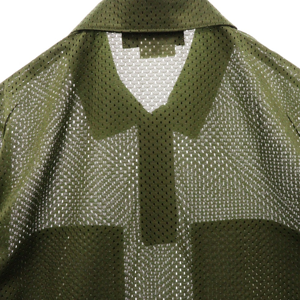 COMME des GARCONS HOMME DEUX(コムデギャルソン オムドゥ) フロントポケット メッシュ 半袖ポロシャツ ショートスリーブ カーキ DM-T006
