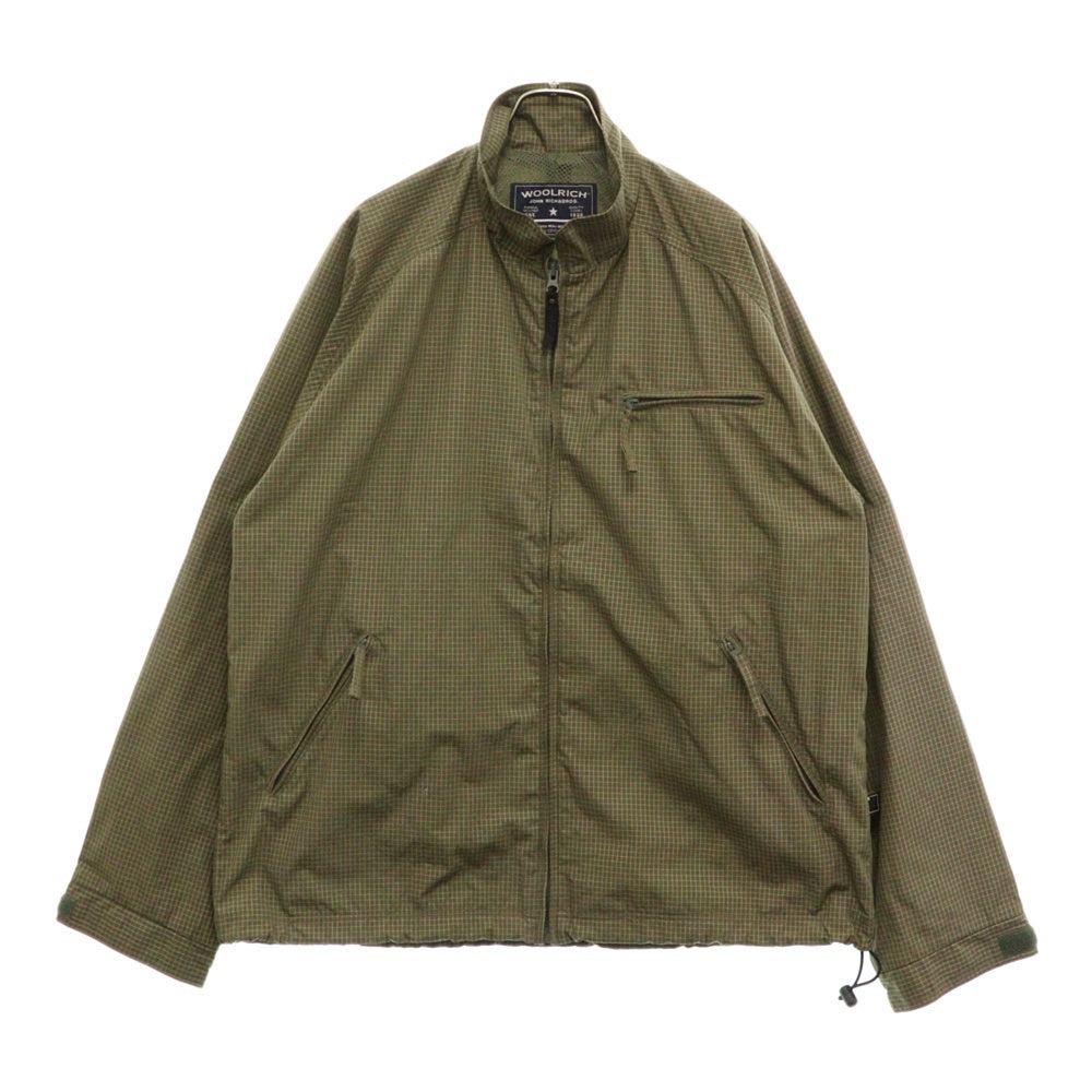 WOOLRICH(ウールリッチ) チェック柄 ジップアップナイロンジャケット カーキ UWG500