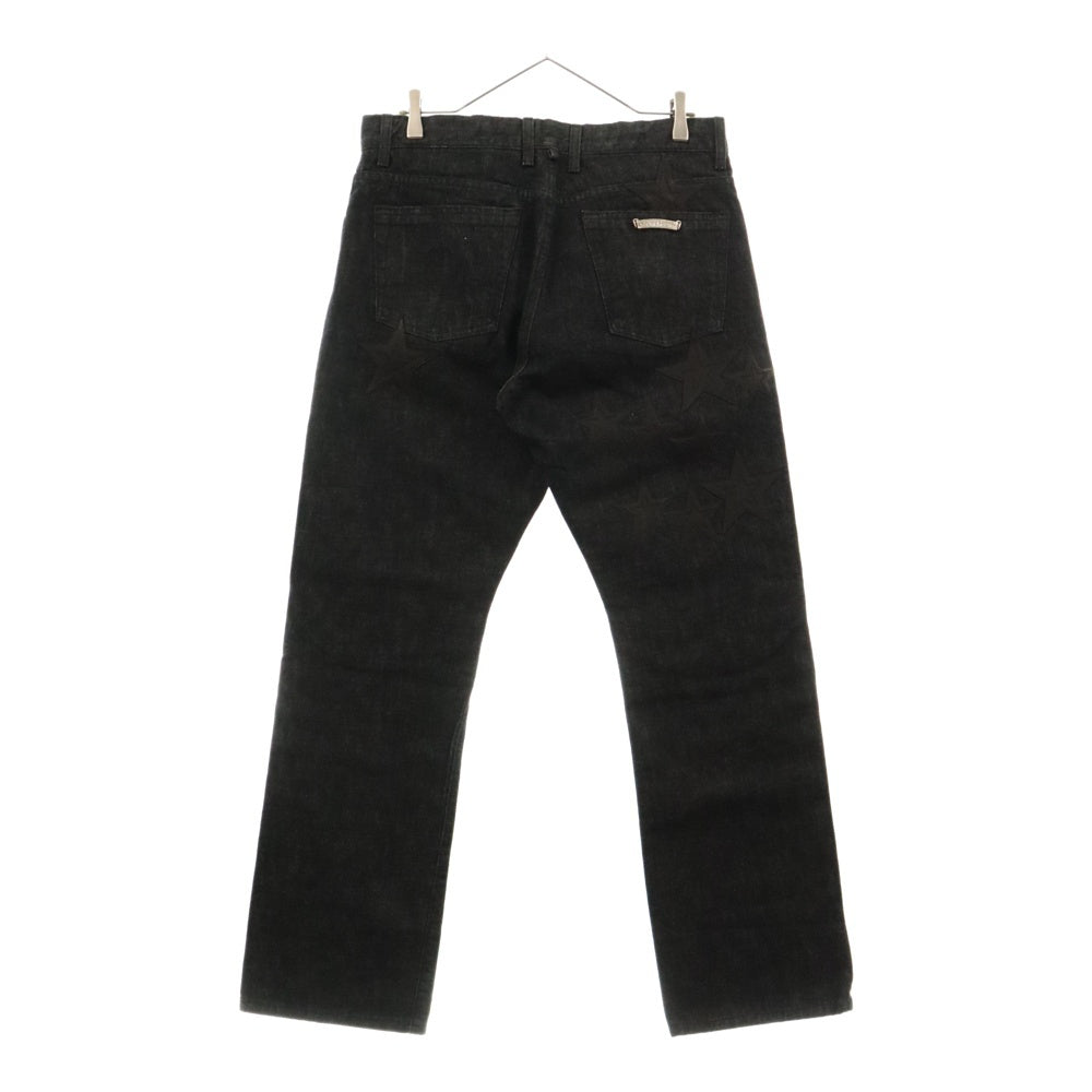 CHROME HEARTS(クロムハーツ) JEAN STRTLG FBRC スターパッチデニムパンツ ブラック