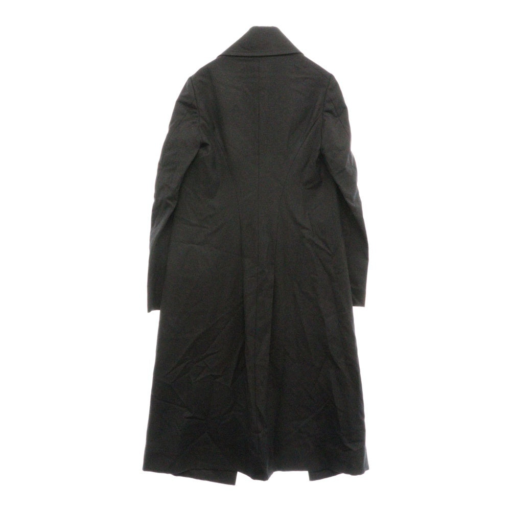 Yohji Yamamoto FEMME(ヨウジヤマモトファム) 変形 ウールギャバジン ダブルブレスト ロングコート レディース ブラック FN-C19-102