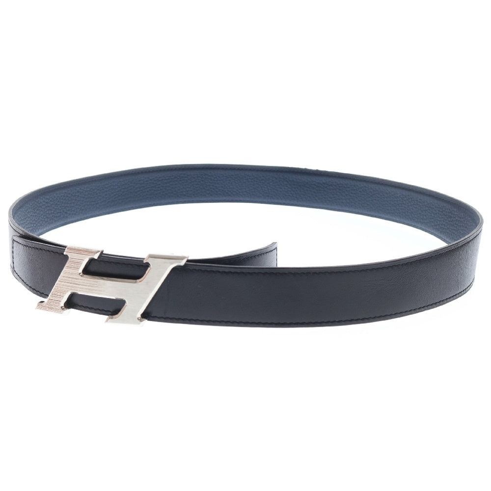 HERMES(エルメス) Y刻印 Hスピード ロゴバックル リバーシブル レザーベルト ブラック/ネイビー