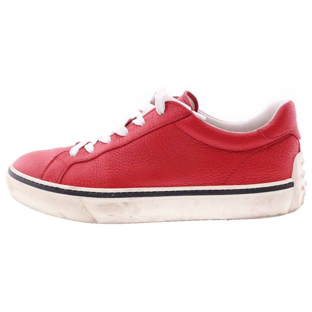 TOD'S(トッズ) レザー ローカットスニーカー レッド/ホワイト