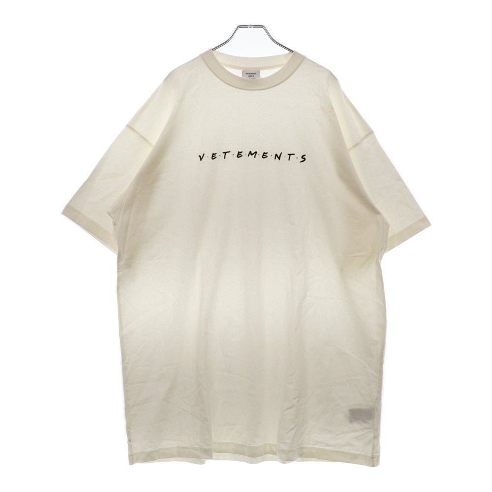 VETEMENTS(ヴェトモン) 21SS Friendry Logo T-shirt フレンドリーロゴ フロント刺繍 クルーネック 半袖Tシャツ カットソー ホワイト UE51TR340W
