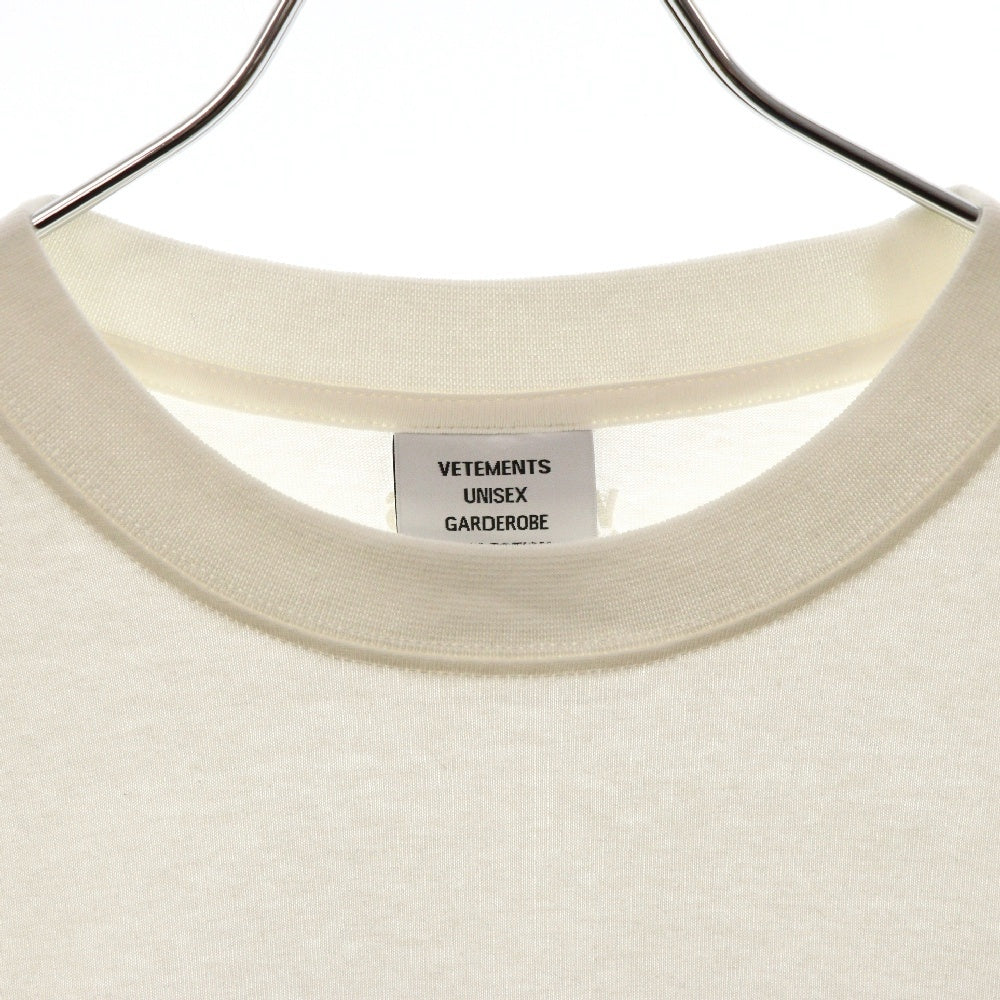 VETEMENTS(ヴェトモン) 21SS Friendry Logo T-shirt フレンドリーロゴ フロント刺繍 クルーネック 半袖Tシャツ カットソー ホワイト UE51TR340W