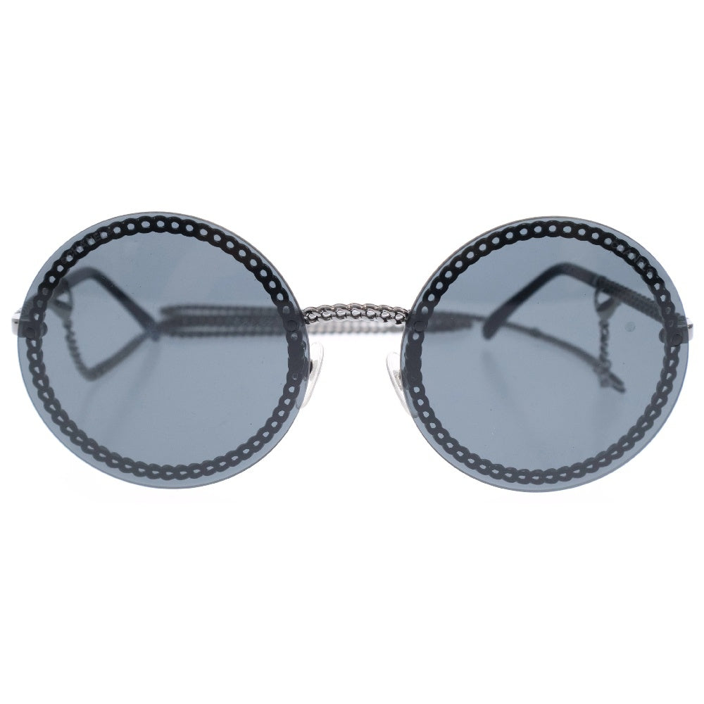 CHANEL(シャネル) グラスチェーン ラウンドフレーム アイウェア サングラス メガネ 眼鏡 ブラック 4245