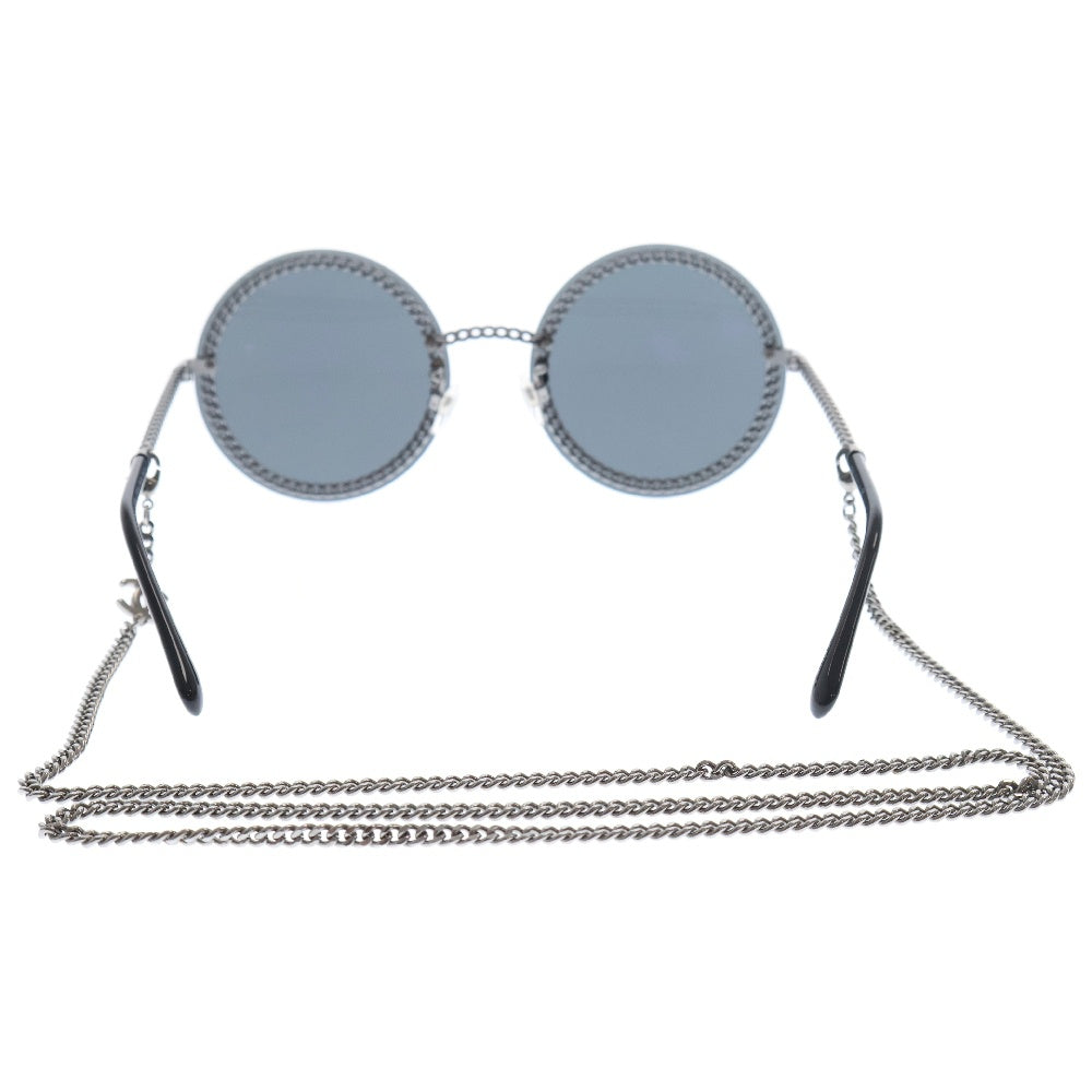 CHANEL(シャネル) グラスチェーン ラウンドフレーム アイウェア サングラス メガネ 眼鏡 ブラック 4245