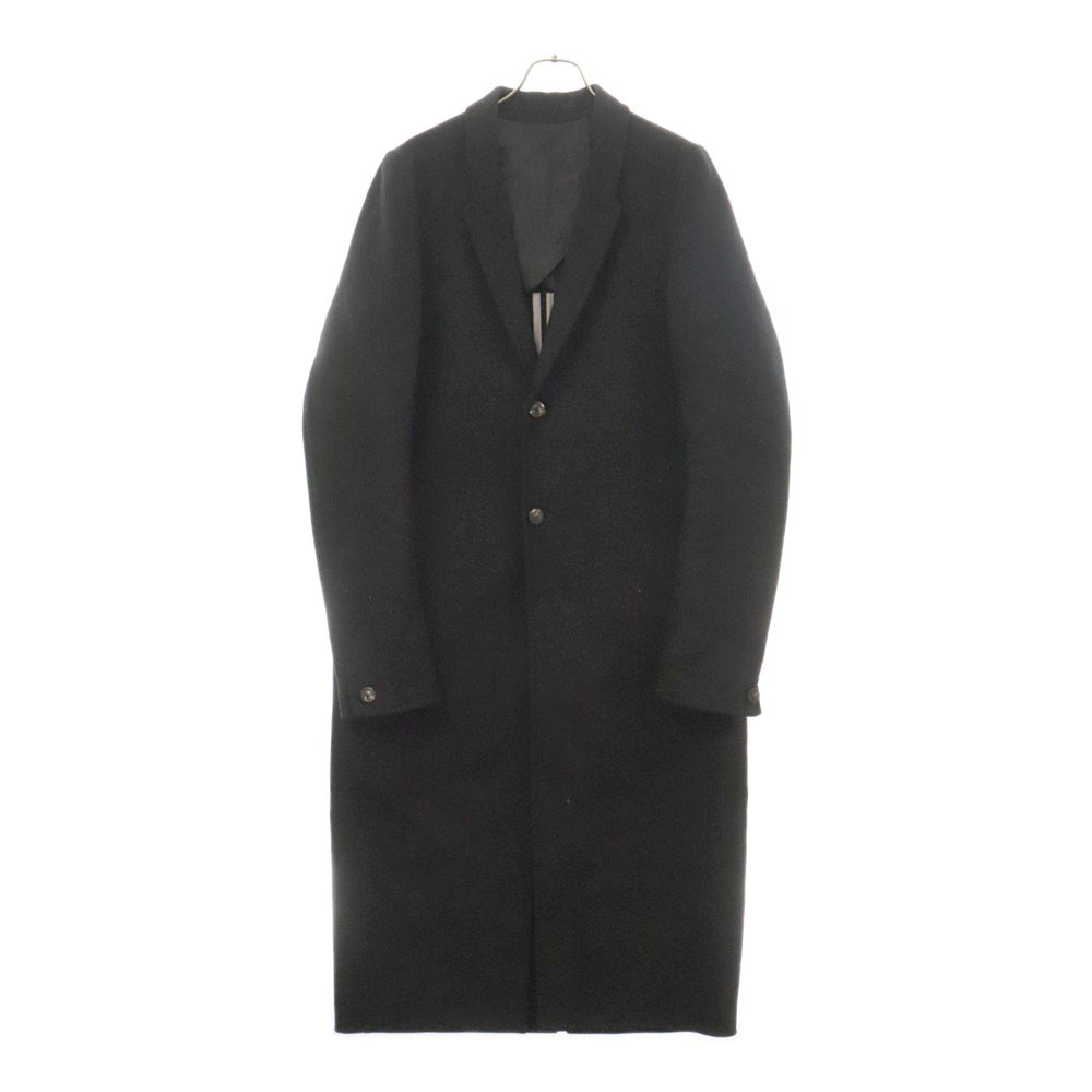 Rick Owens(リックオウエンス) 19AW Long Moreau Coat ロング モロー メルトンウール チェスターコート ブラック RU19F4952-DDW