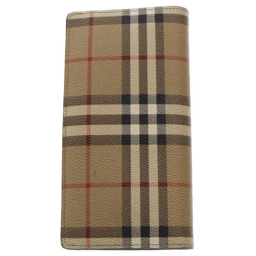 BURBERRY(バーバリー) Cavendish Leather Wallet キャベンディッシュ ノバチェック柄 レザーウォレット 二つ折り長財布 ベージュ 8065640