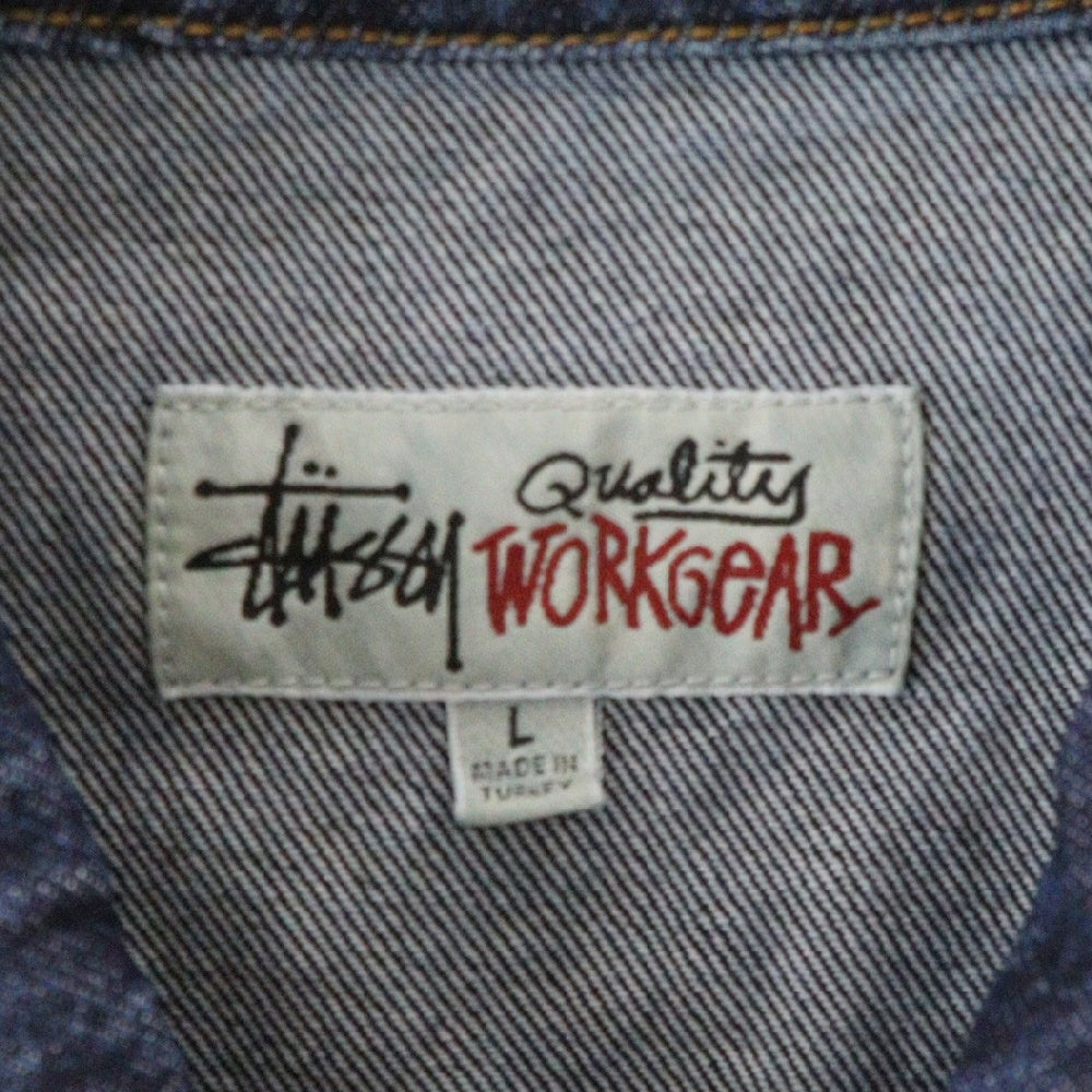 STUSSY(ステューシー) SS-LINK ZIP WORK JACKET SSリンクロゴ ジップアップ ワーク デニムジャケット インディゴ 115675
