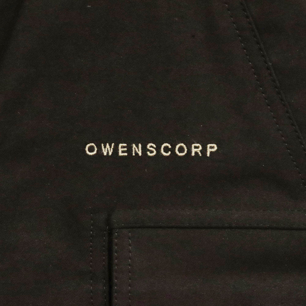 DRKSHDW(ダークシャドウ) OWENSCORP 刺繍 ナイロン切り替え ワイド カーゴパンツ ブラック DU02C5391-NDKBR4