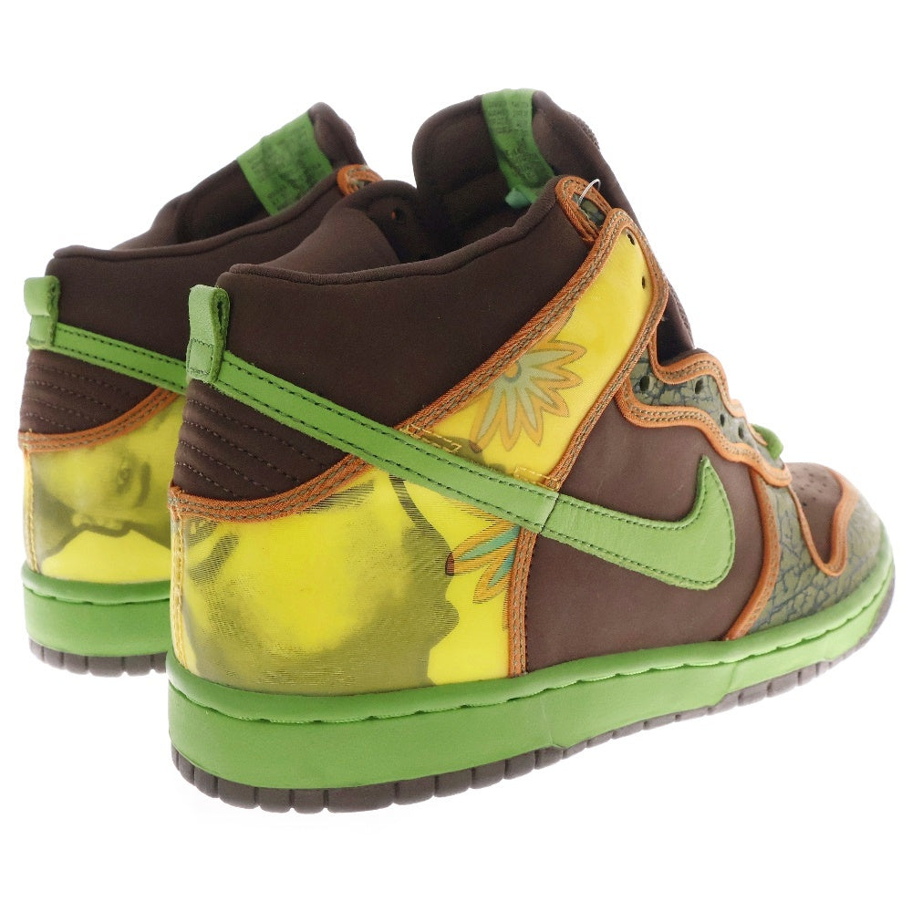 NIKE SB(ナイキエスビー) 【観賞用 2005年製】 DUNK HIGH PRO SB DE LA SOUL ダンク プロ デラソウル ハイカット スニーカー ブラウン/グリーン US9/27.0cm 305050-231