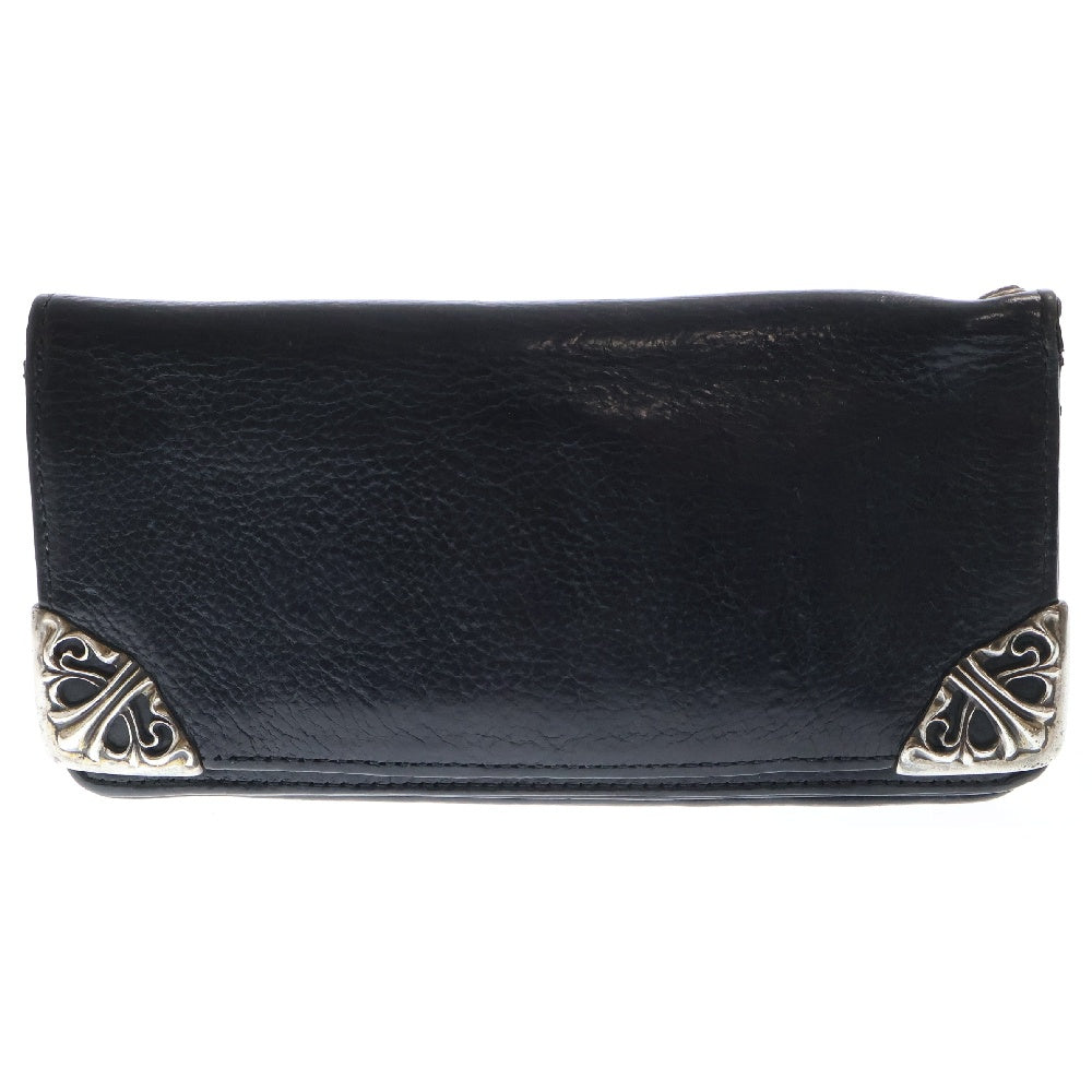 CHROME HEARTS(クロムハーツ) LNG SNGL FLD TIPS シングルフォールド レザーウォレット 財布 ブラック BCA380