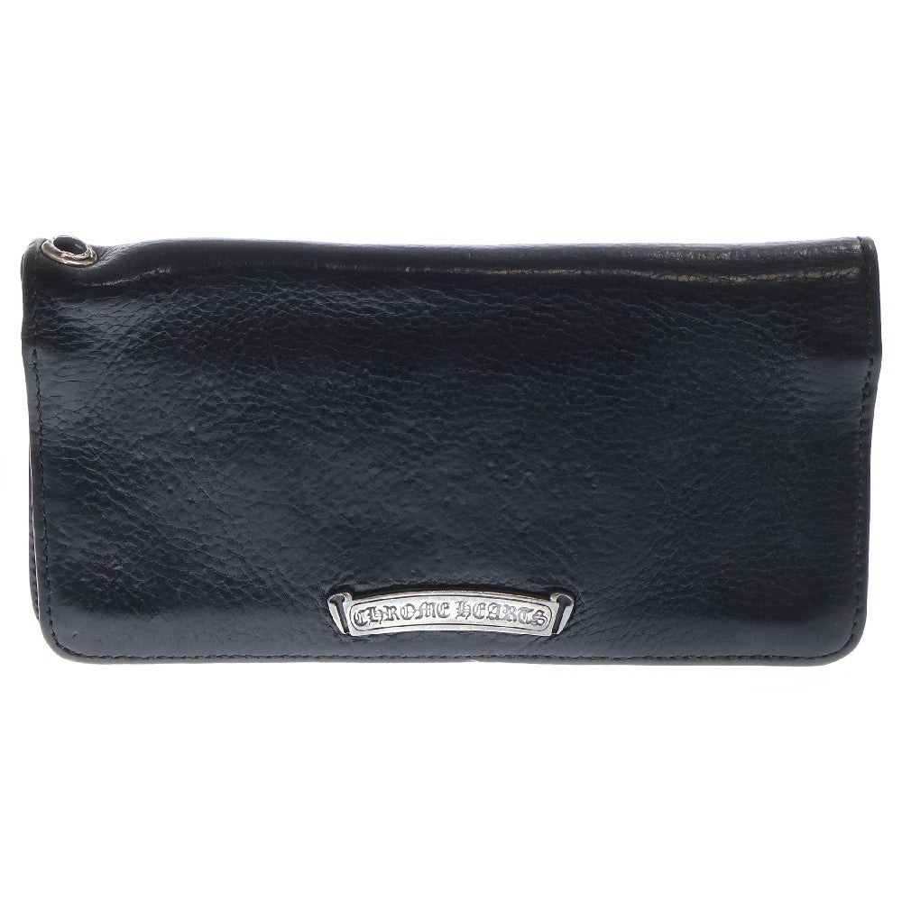 CHROME HEARTS(クロムハーツ) LNG SNGL FLD TIPS シングルフォールド レザーウォレット 財布 ブラック BCA380