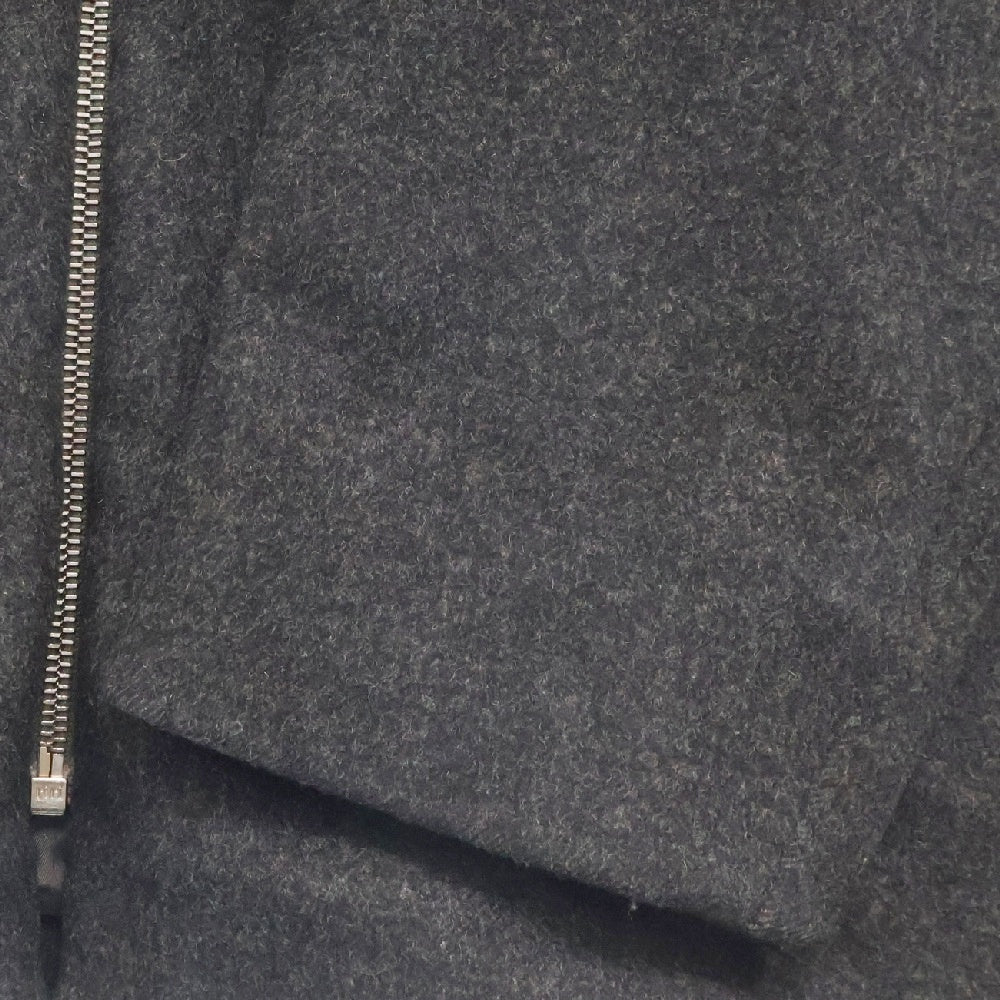 JIL SANDER(ジルサンダー) 90S 比翼仕立て ジップアップ ウール コート グレー レディース