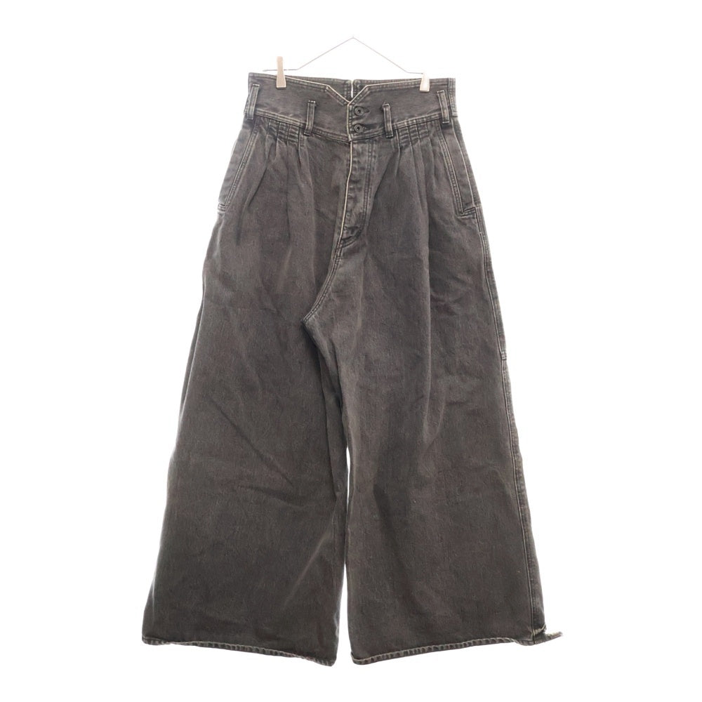 ESSAY(エッセイ) 22SS GOTHIC DENIM ゴシック 4タック ワイドストレート デニムパンツ ジーンズ ブラック/グレー ES14P-02