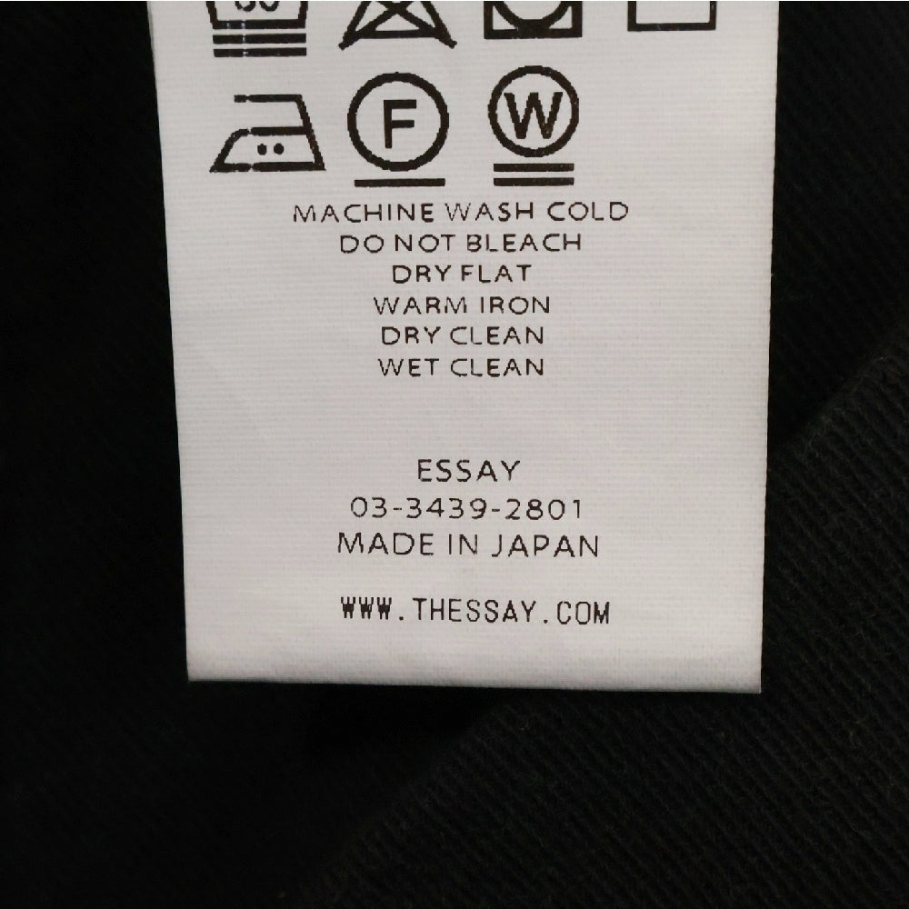 ESSAY(エッセイ) 22SS GOTHIC DENIM ゴシック 4タック ワイドストレート デニムパンツ ジーンズ ブラック/グレー ES14P-02