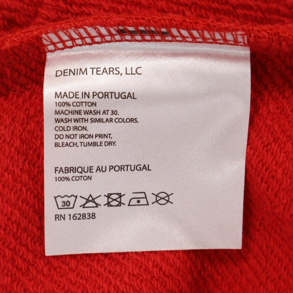 DENIM TEARS(デニムティアーズ) ×ARTHUR JAFA SYSTEMIC RACISM CONTROLS AMERICAN ZIP UP HOODIE アーサージャファ ジップアップパーカー フーディー レッド