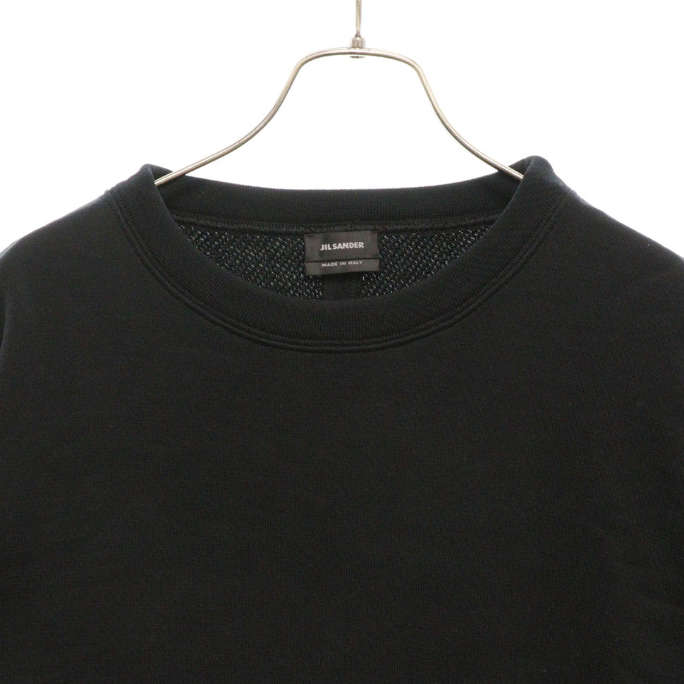 JIL SANDER(ジルサンダー) イタリア製 クルーネック スウェットトレーナー ブラック JSMI707011