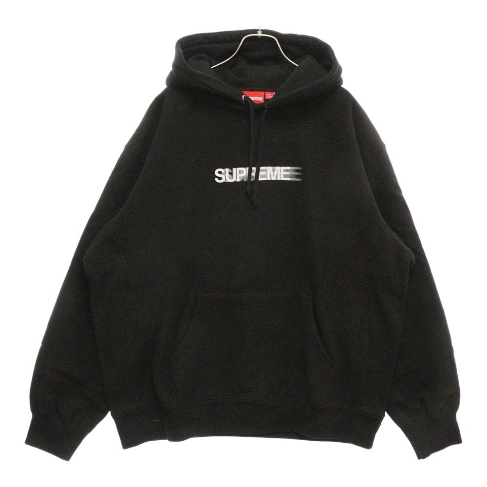 SUPREME(シュプリーム) 23SS Motion Logo Hooded Sweatshirt モーションロゴプリント フーディープルオーバーパーカー スウェット ブラック