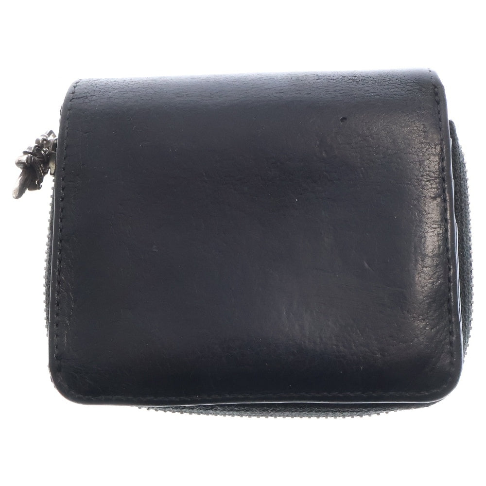 CHROME HEARTS(クロムハーツ) SQ ZIP BILL スクエアジップビル レザーウォレット 財布 ブラック BCA376