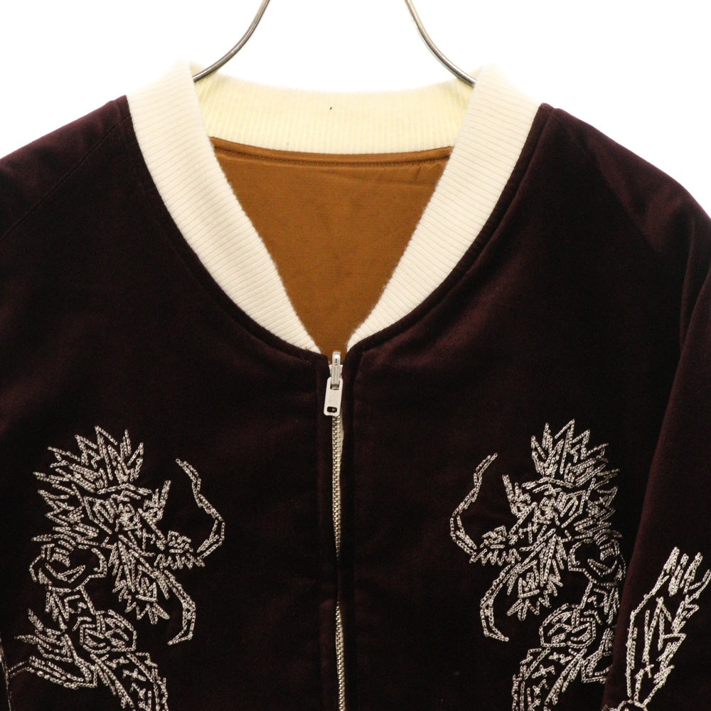 Sasquatchfabrix.(サスクワッチファブリックス) 24AW EASTEND DRAGON SOUVENIR JACKET リバーシブル ドラゴンスーベニアジャケット スカジャン ボルドー 24AW-JKM-005