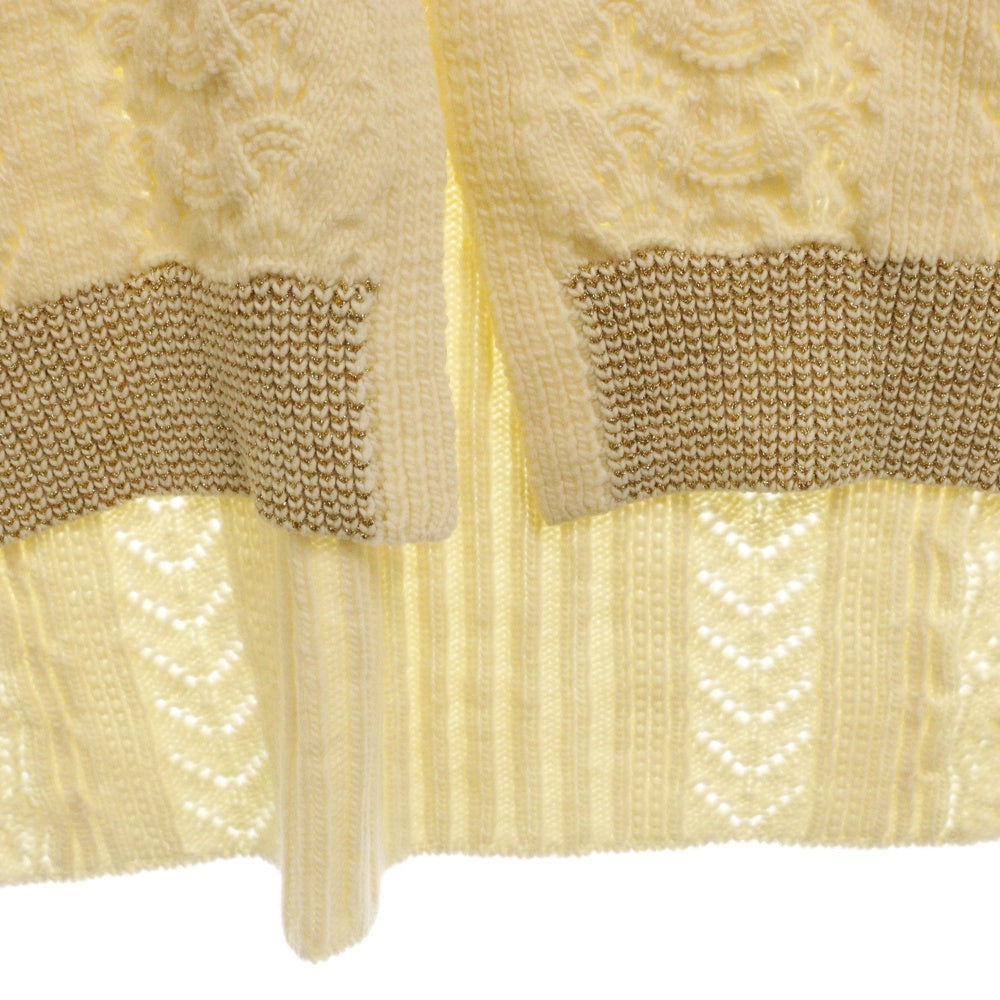 Mame Kurogouchi(マメ クロゴウチ) Oversized Chunky Knit Cardigan オーバーサイズ チャンキー ニット カーディガン レディース アイボリー MM20PF-KN719