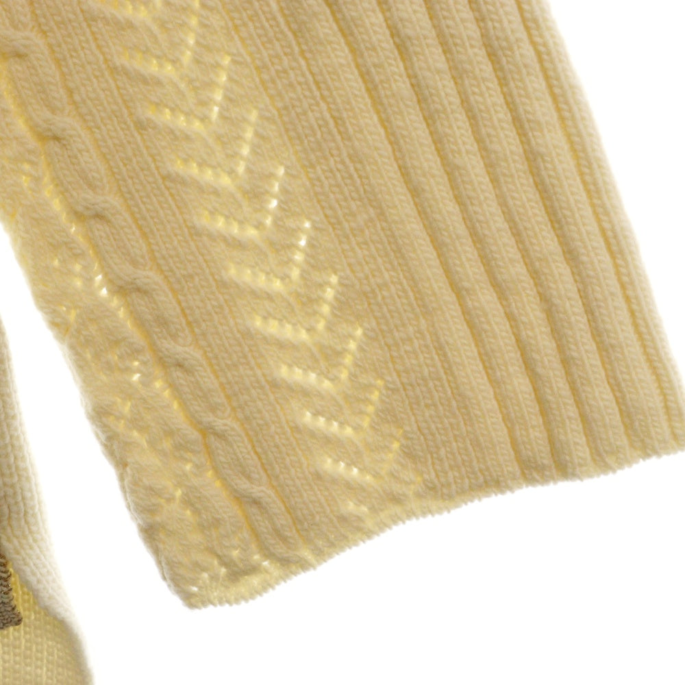 Mame Kurogouchi(マメ クロゴウチ) Oversized Chunky Knit Cardigan オーバーサイズ チャンキー ニット カーディガン レディース アイボリー MM20PF-KN719