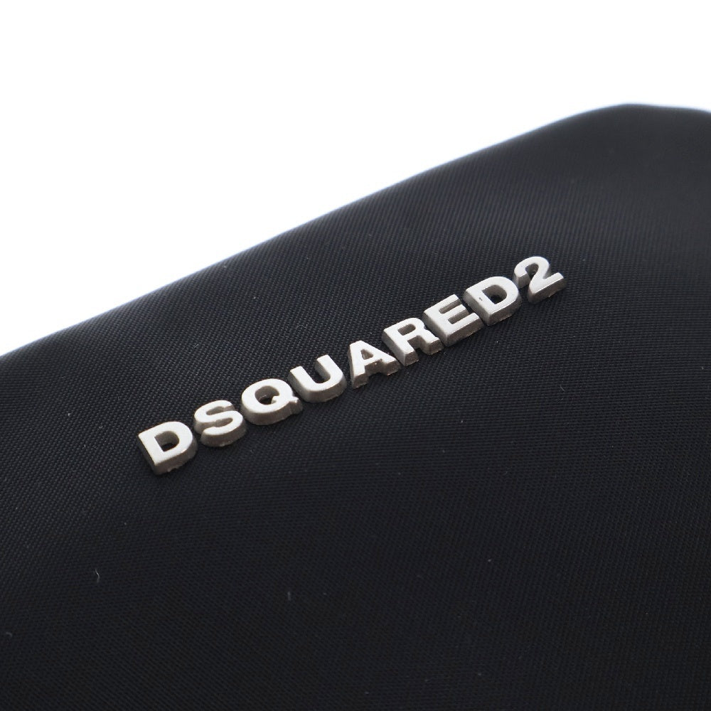 DSQUARED2(ディースクエアード) ロゴプレート付き ナイロン ポーチ ブラック SGW0008 11700001