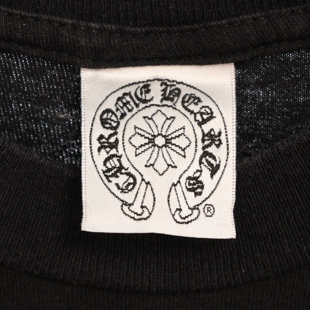 CHROME HEARTS(クロムハーツ) FOTI TEE フォティ スカルプリント クルーネック ポケット 半袖Tシャツ カットソー ブラック