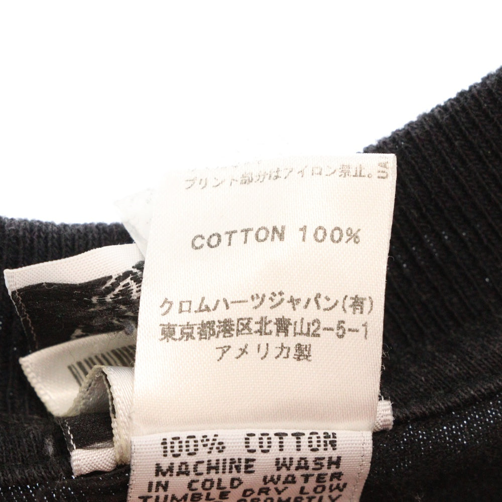 CHROME HEARTS(クロムハーツ) FOTI TEE フォティ スカルプリント クルーネック ポケット 半袖Tシャツ カットソー ブラック