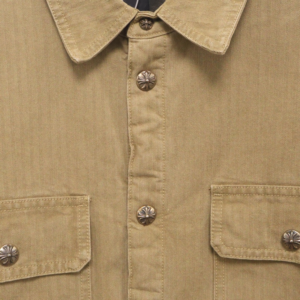 CHROME HEARTS(クロムハーツ) WORK DOG SHIRTS ヘリンボーン ワークドック シャツ ジャケット カーキ