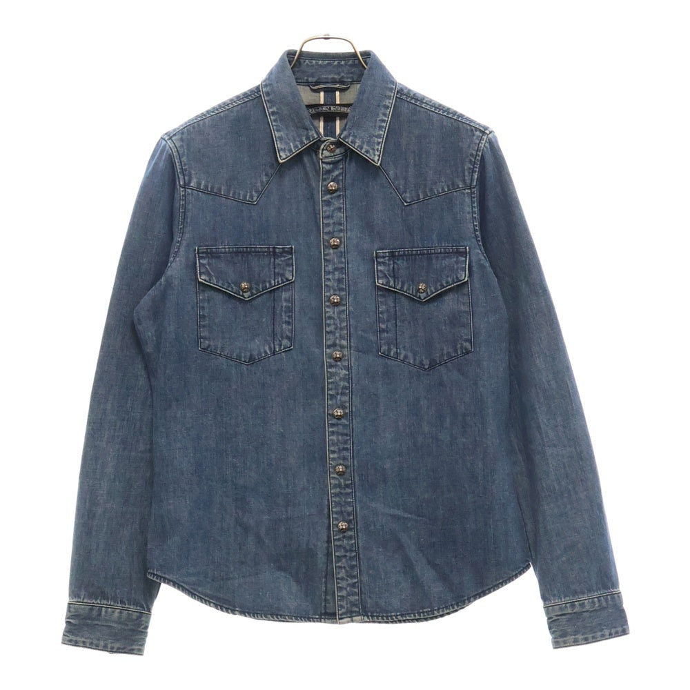 CHROME HEARTS(クロムハーツ) DENIM WESTERN クロスボールボタン デニムウエスタン 長袖シャツ インディゴ