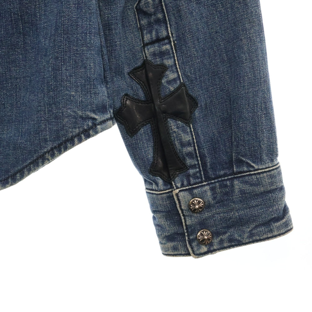 CHROME HEARTS(クロムハーツ) DENIM WESTERN クロスボールボタン デニムウエスタン 長袖シャツ インディゴ
