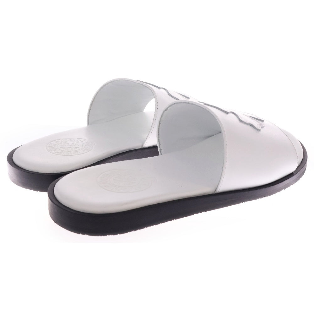 CHROME HEARTS(クロムハーツ) CH SLIDE LEATHER CHプラスパッチ レザーサンダル ホワイト